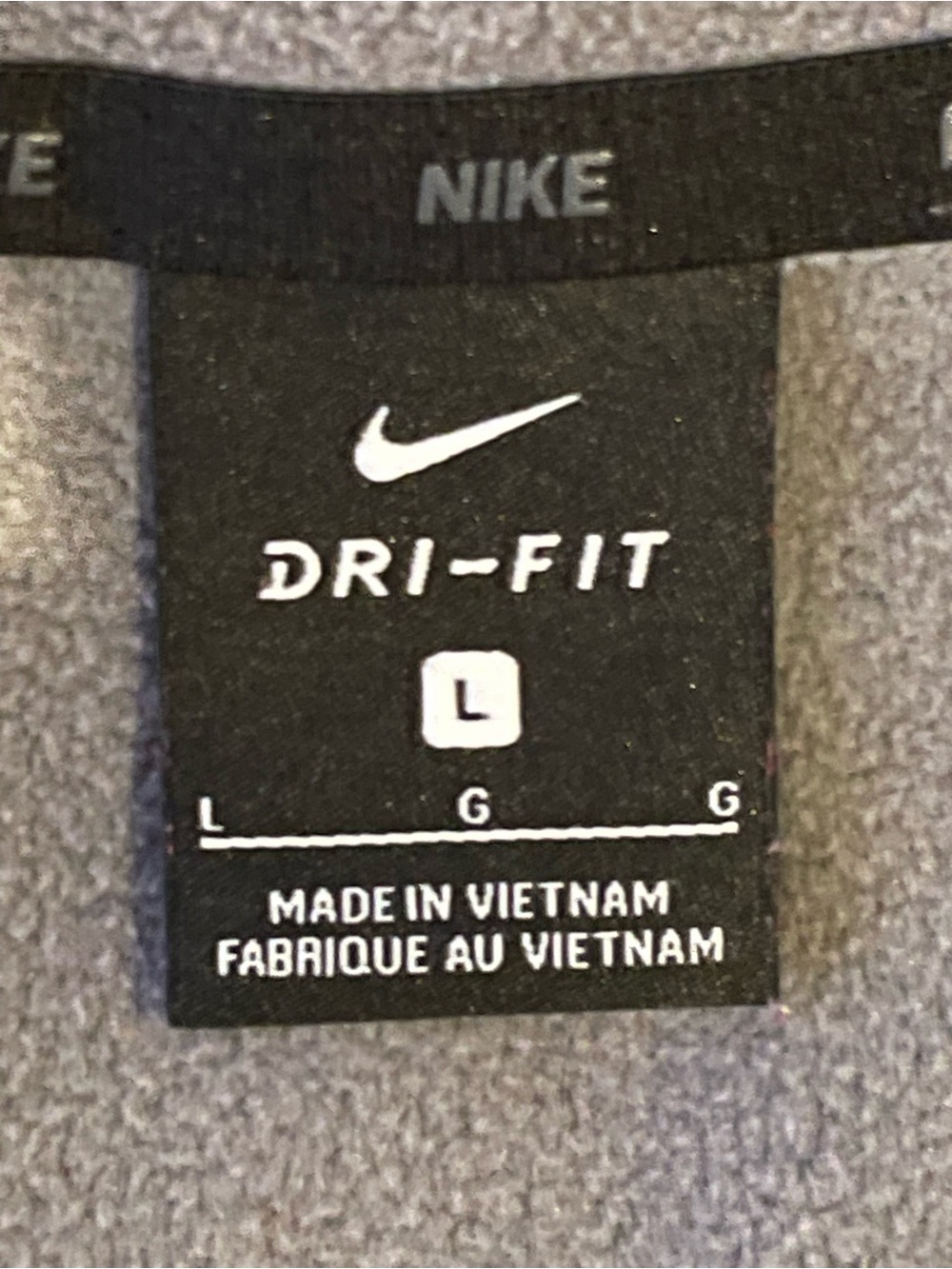 Nike DRI-FIT Gray Size: Large Full-Zip Performance Hoodie - Picture 3 of 6
